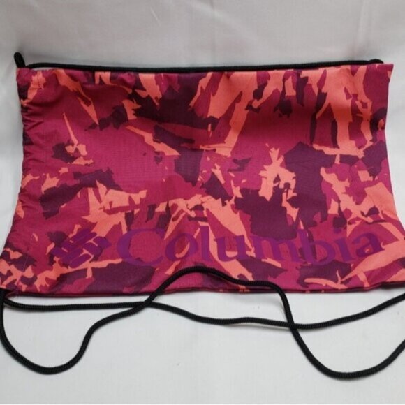 Columbia Colourful Camo Drawstring Backpack Bag Pink Burgundy - Picture 2 of 10